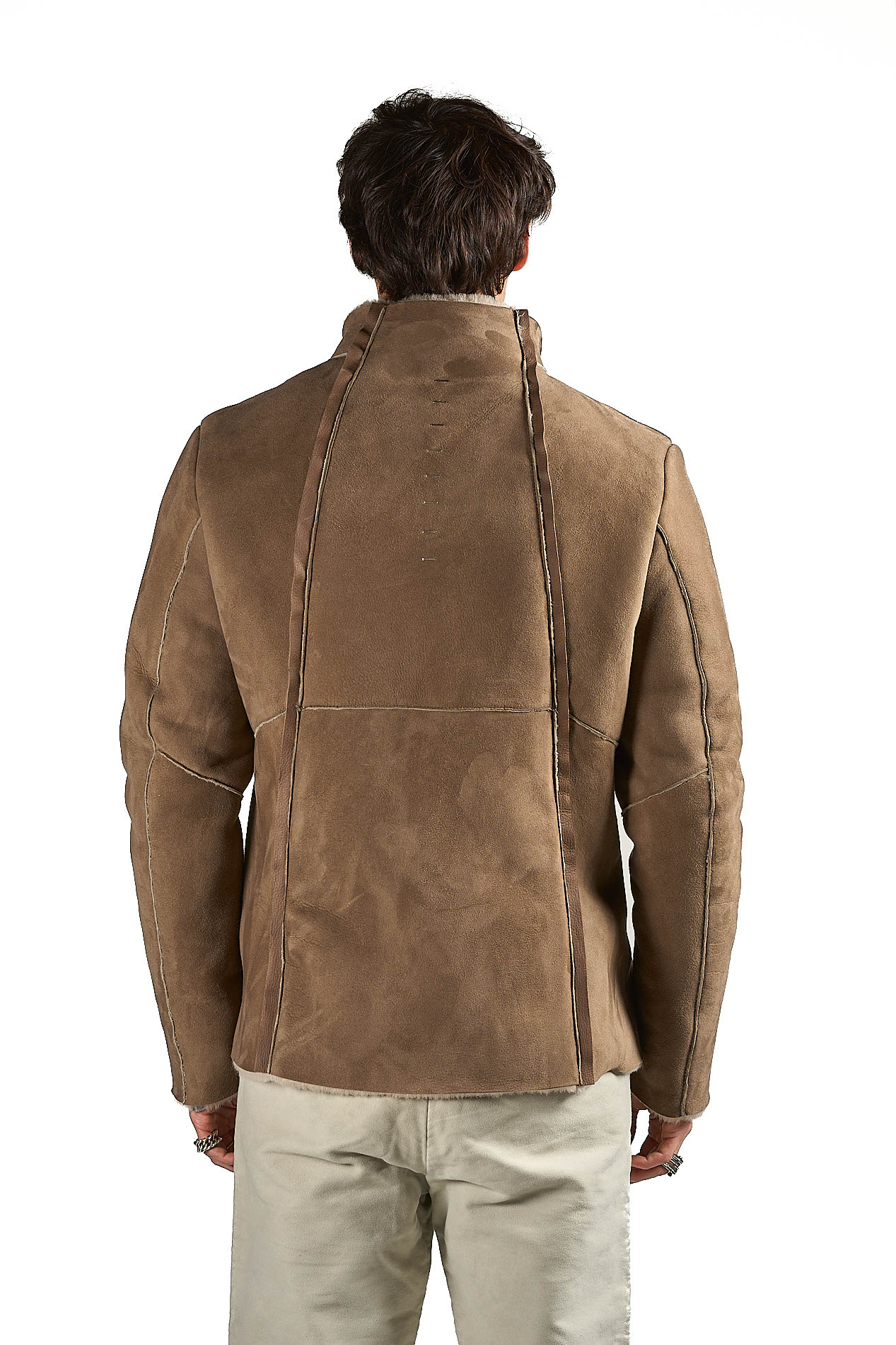 DANIELE BASTA LEATHER AND SILVER JACKET